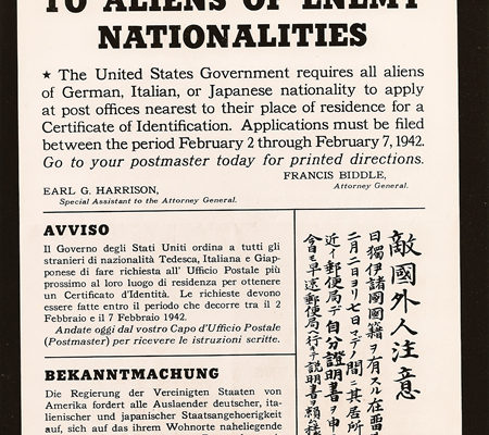 Notice requiring some USA immigrants to register with the government